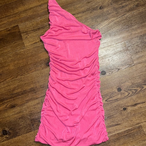 Sexy One Shoulder Bodycon Ruched Mini Cocktail, Party Stretch Dress Size M - Picture 9 of 12